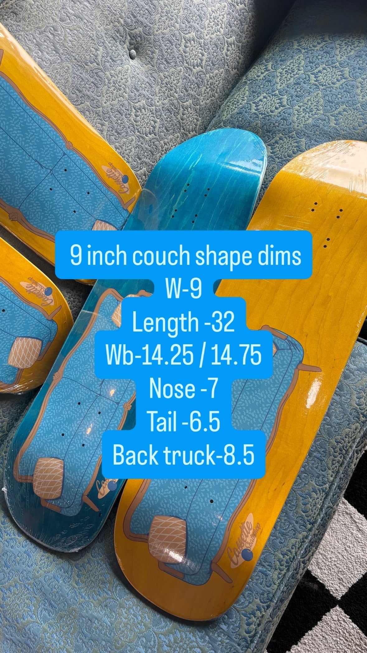 Cassette Couch Shop Deck (8-9) (9"couch and 9"egg)