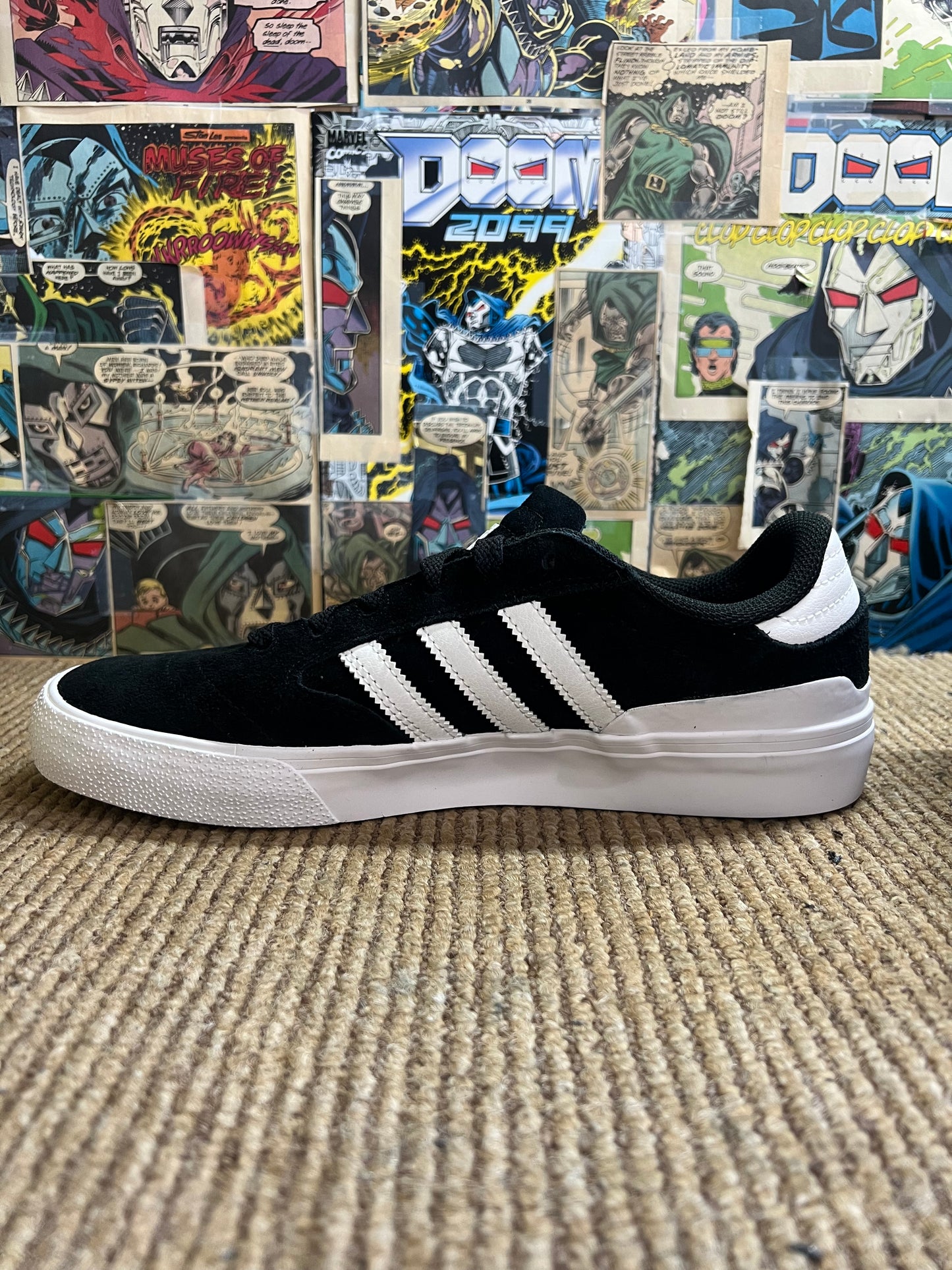Adidas Busenitz Vulc II Black/White (7-12)