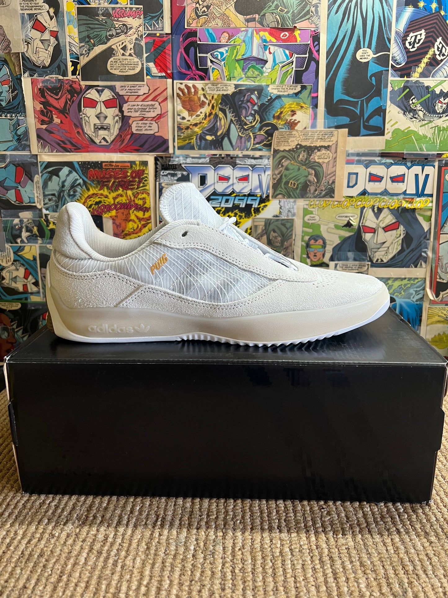 Adidas Puig Crystal White/gum5 (8-11)