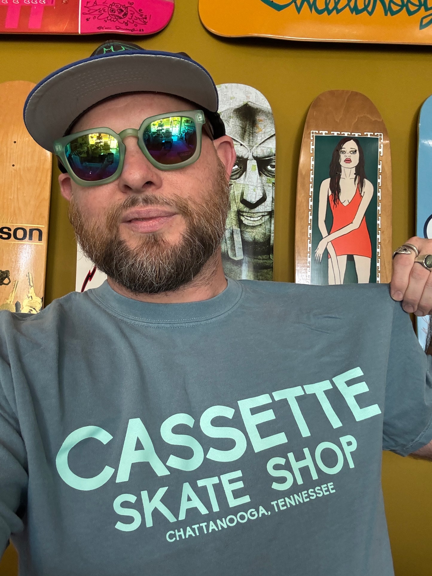 Cassette Tourism T Ice Blue/Aqua Frost (S-XXL)