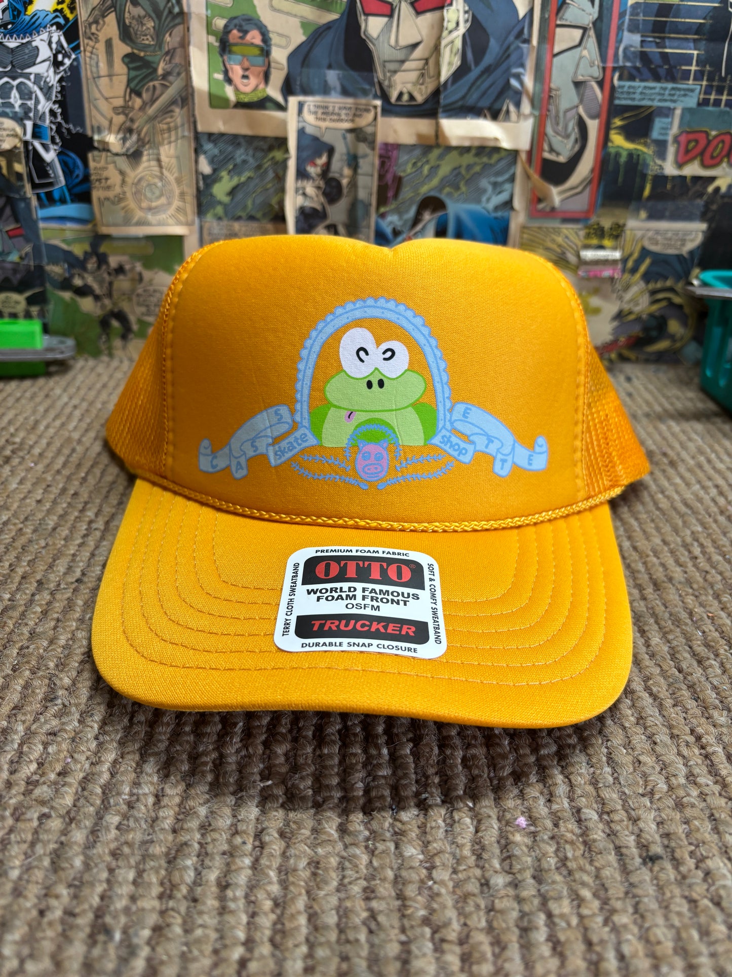 Cassette Frog Crest Trucker Hat (asst colors)