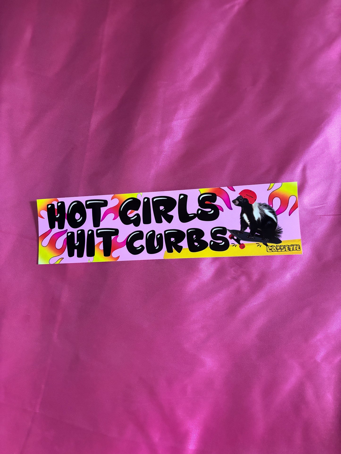 HOT GIRLS HIT CURBS bumper sticker