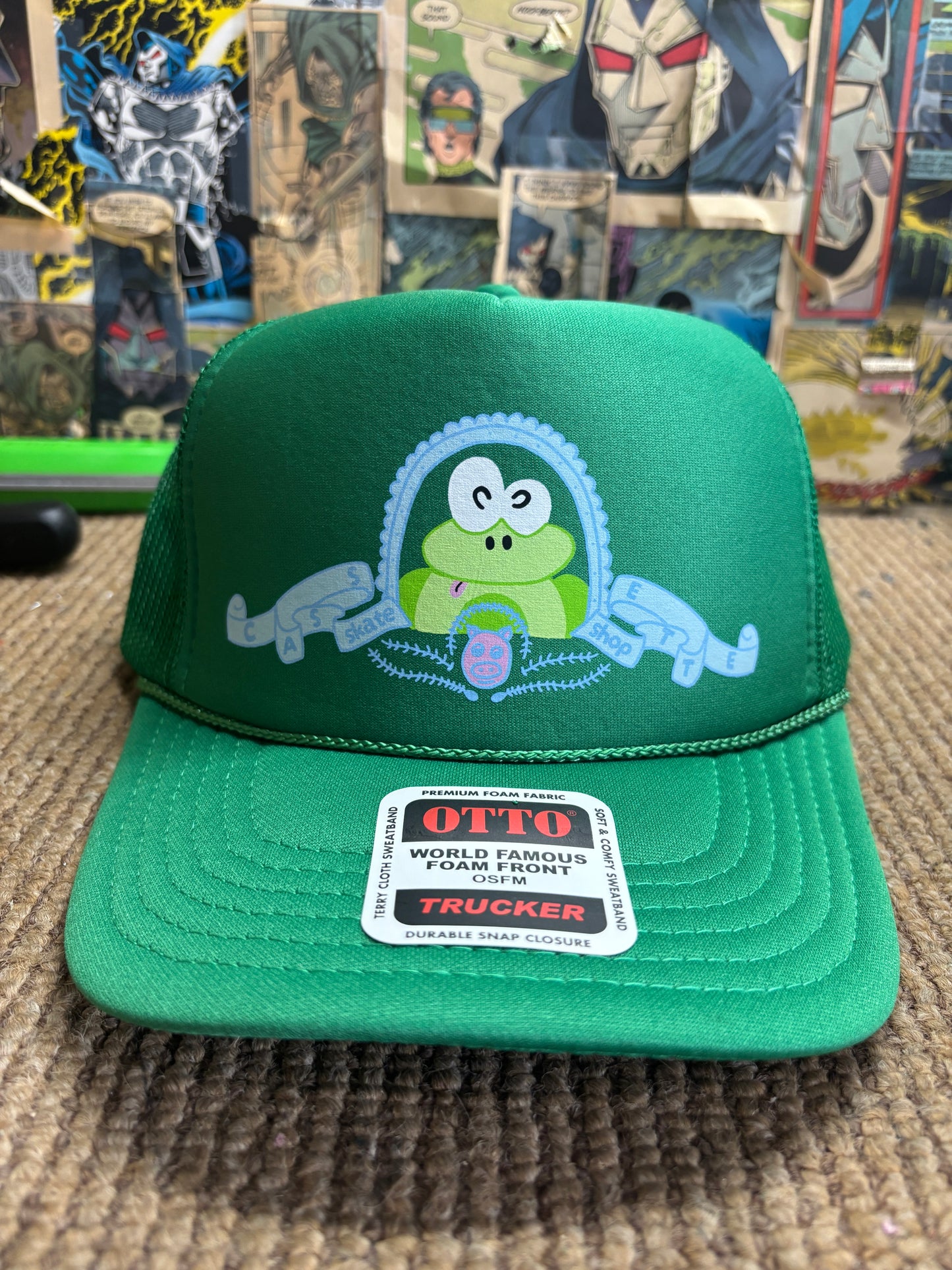 Cassette Frog Crest Trucker Hat (asst colors)