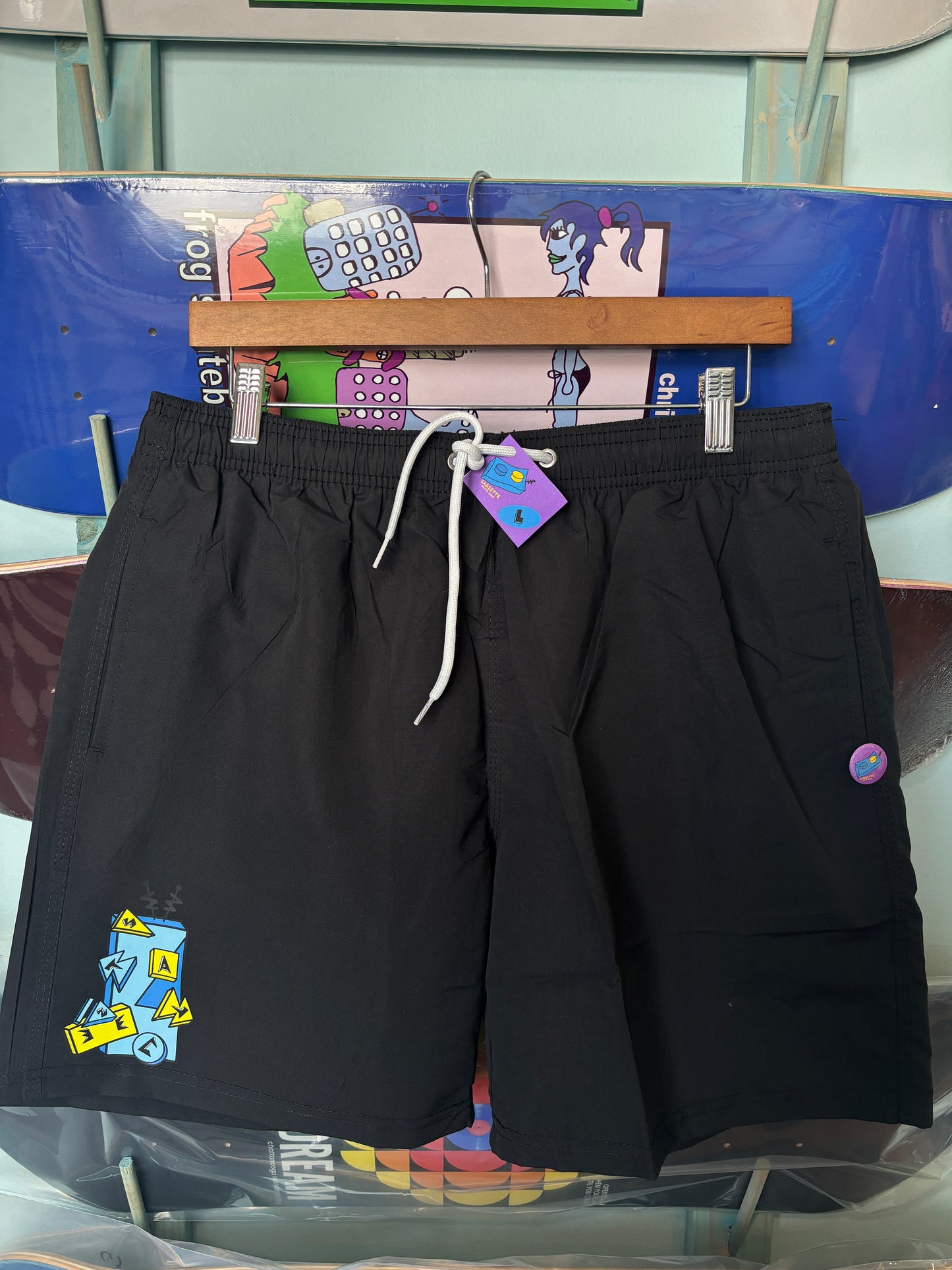 Cassette Complete Control Surf Shorts (Black)