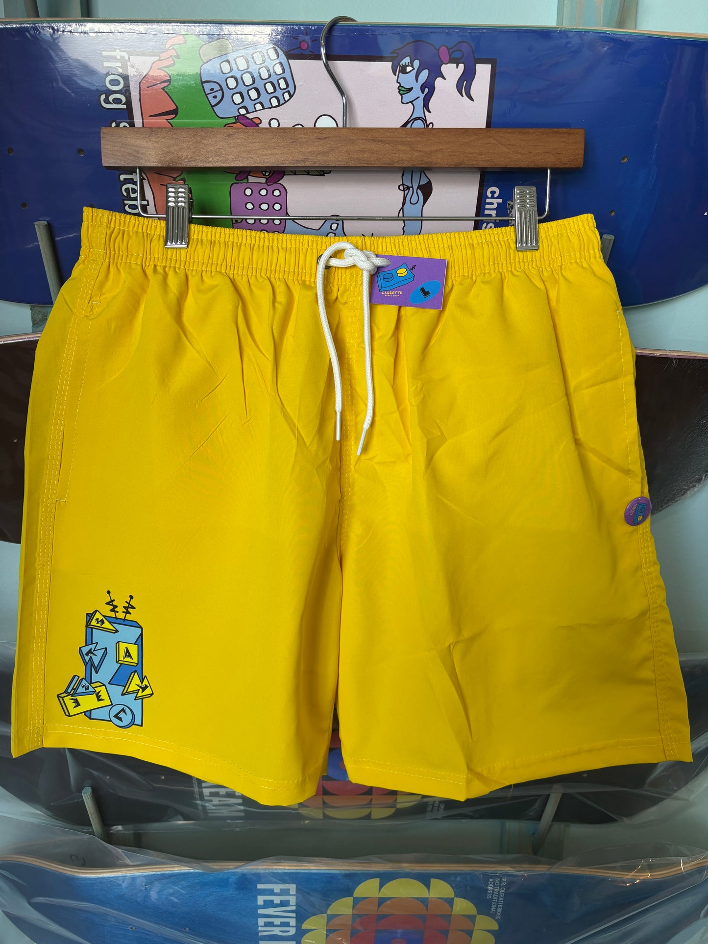 Cassette Complete Control Surf Shorts (yellow)
