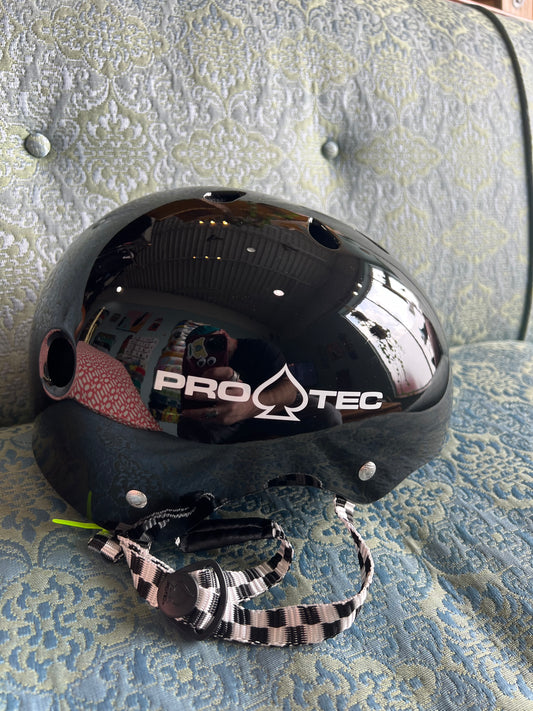 Pro Tec Classic Skate Helmet Black /Checkers Small