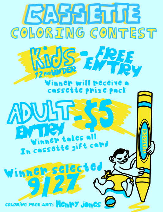Cassette Coloring contest entry