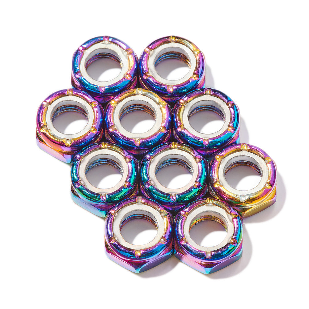 Dazey Skate Co Axle nuts Pack of 8 asst colors